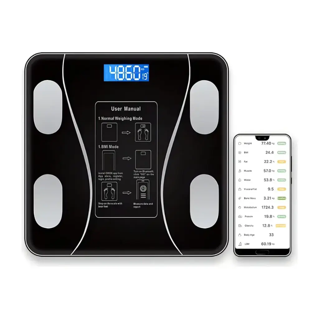 [PKS100949] Báscula Inteligente Bluetooth Vidrio Templado 180kg Con App